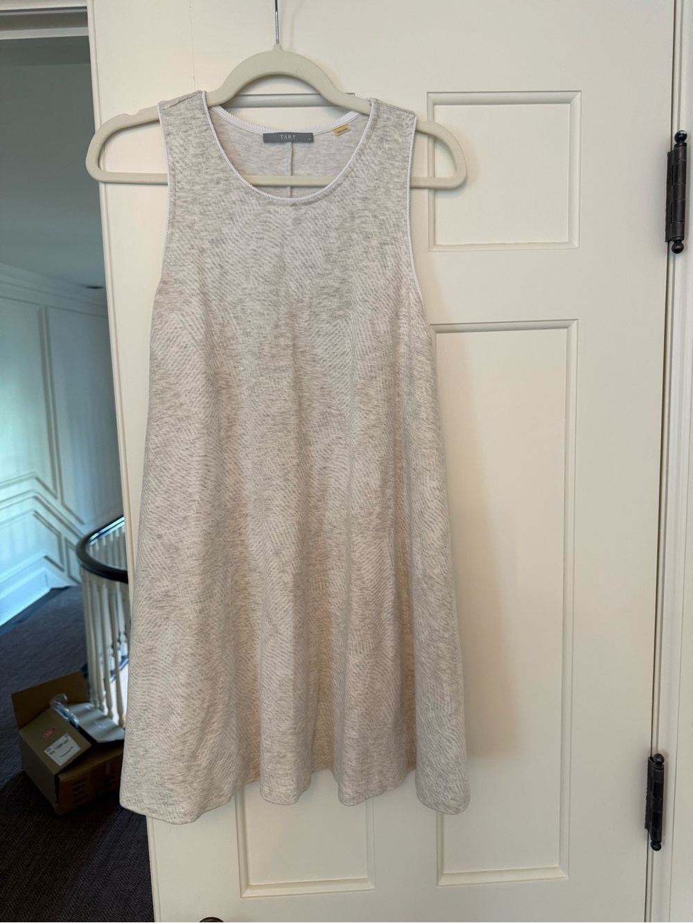 TART swing dress or coverup beige, grey Ecru Sleeveless A-Line